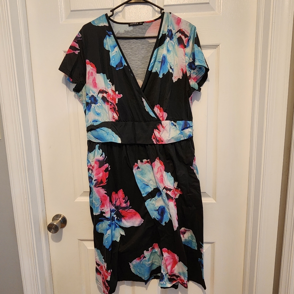 Floral Black Dress